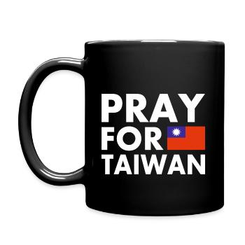 Pray for taiwan - Full Colour Mug - black - Left