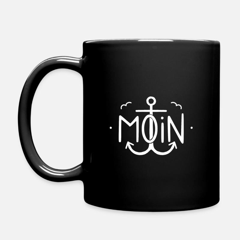 Moin Anker Weiß - Tasse einfarbig - Schwarz