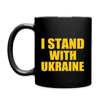 I stand with ukraine - Mug uni - noir - Gauche