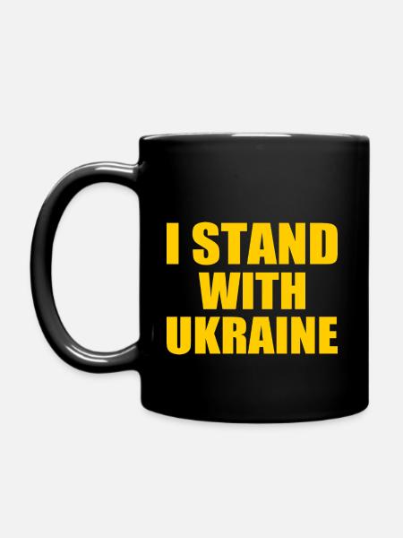 I stand with ukraine - Mug uni - noir
