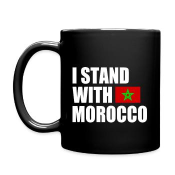 I stand with morocco maroc - Mug uni - noir - Gauche