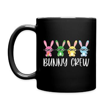 Bunny Crew Happy Family Easter - Full Colour Mug - black - Left