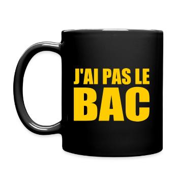jai pas le bac - Mug uni - noir - Gauche