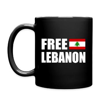 free lebanon - Mug uni - noir - Gauche