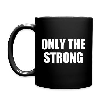 only the strong - Full Colour Mug - black - Left