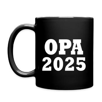 Opa 2025 - Tasse einfarbig - Schwarz - Links
