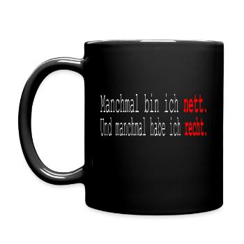 Sarkasmus Ironie Sarkastische Sprüche - Tasse einfarbig - Schwarz - Links