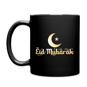 Eid Mubarak - Tasse einfarbig - Schwarz - Links