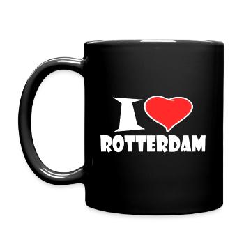 Rotterdam - Tasse einfarbig - Schwarz - Links