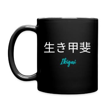 Ikigai (Ein Grund zu leben) - Tasse einfarbig - Schwarz - Links