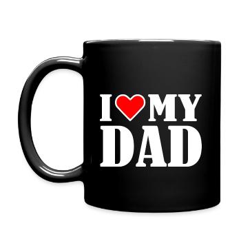 I love my dad - Mug uni - noir - Gauche