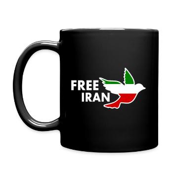 Free iran - Mug uni - noir - Gauche