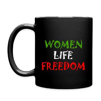 Women life freedom - Mug uni - noir - Gauche