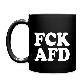 Fck afd - Tasse einfarbig - Schwarz - Links