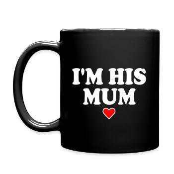i'm his mom - Mug uni - noir - Gauche