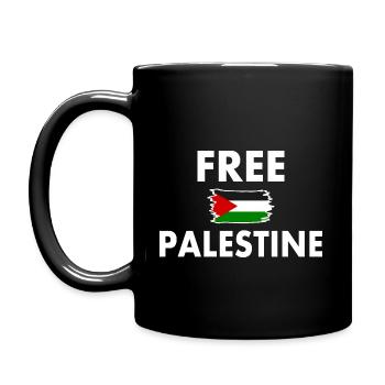 Free palestine - Mug uni - noir - Gauche