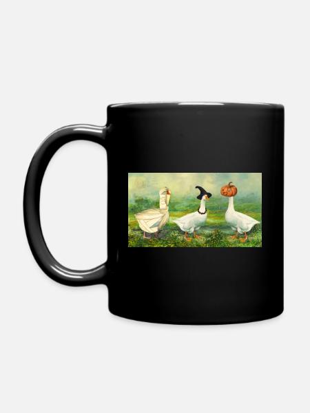 Halloween Gänse - Tasse einfarbig - Schwarz