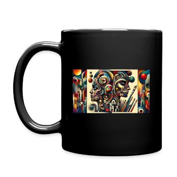 Esthétique chaotique déchaînée : Symphonie abstraite - Mug uni - noir - Gauche