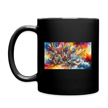 Balanced Chaos of Abstract Energies - Full Colour Mug - black - Left