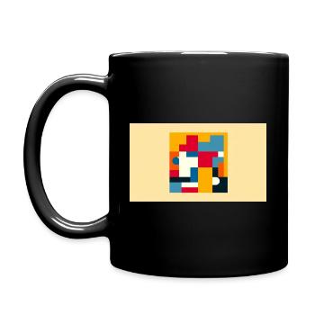 Harmonizing Geometric Abstraction: A Contemporary - Full Colour Mug - black - Left