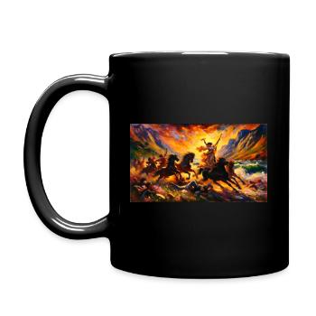 "Fiery Passion Unleashed: A Bold Symphony of - Full Colour Mug - black - Left