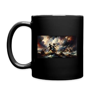 "The Passionate Embrace of Color and Movement" - Full Colour Mug - black - Left