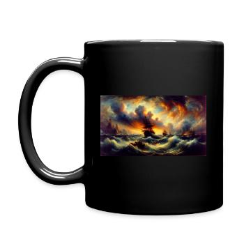 Feurige Palette leidenschaftlichen Chaos - Tasse einfarbig - Schwarz - Links