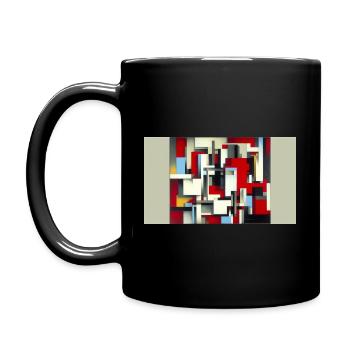 "Exploration of Infinite Form: A Contemporary - Full Colour Mug - black - Left