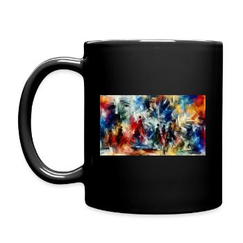 "Urban Kaleidoscope" - Full Colour Mug - black - Left