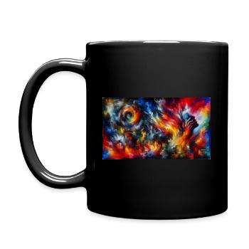 "Chaos Meets Melody: A Kaleidoscope of Rhythmic - Full Colour Mug - black - Left