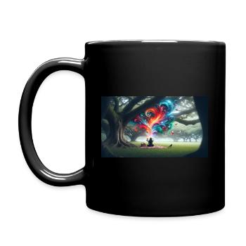 Immersive Haven amid the Pages - Full Colour Mug - black - Left