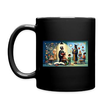 « Devenir enseignant : guider les esprits et former - Mug uni - noir - Gauche