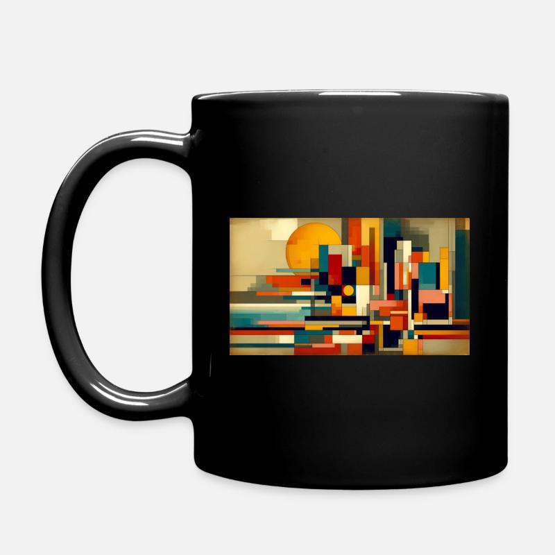 Composition sans titre de formes géométriques en noir - Mug uni - noir