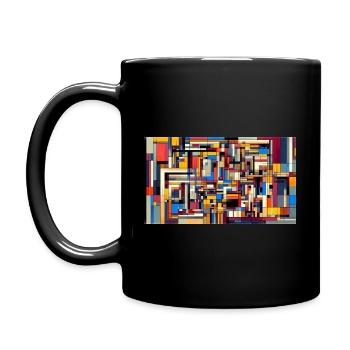 "Exploring the Boundless Realm: A Journey into - Full Colour Mug - black - Left