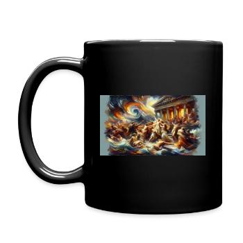 "Chaotic Symphony of Colors" - Full Colour Mug - black - Left