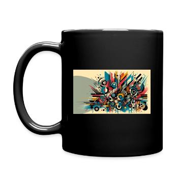 Untitled Chaos: A vibrant blend of graffiti-like - Full Colour Mug - black - Left