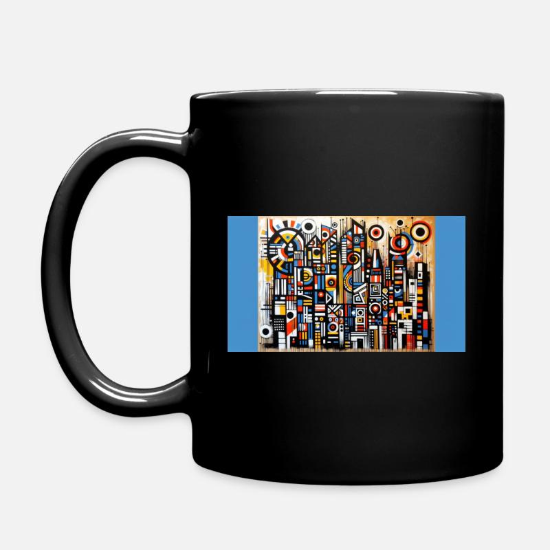 « Chaos Unleashed : Une symphonie rythmique de couleurs - Mug uni - noir