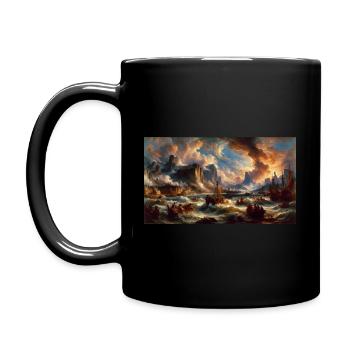 "Fiery Embrace: A Sensational Blend of Colors and - Full Colour Mug - black - Left