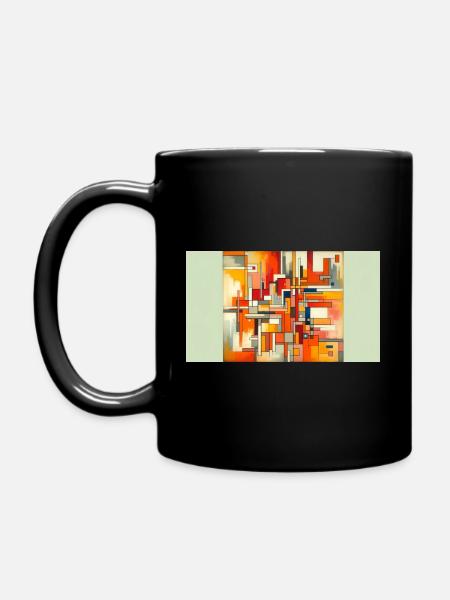 "Unveiling the Essence: Dynamic Abstraction by - Full Colour Mug - black