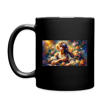 "Fiery Passion Unleashed" - Full Colour Mug - black - Left