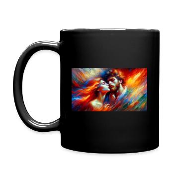 Des flammes majestueuses dansant dans les abysses - Mug uni - noir - Gauche