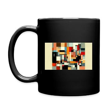 "Suprematist Symphony: A Captivating Fusion of - Full Colour Mug - black - Left