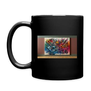 Vibrant Rebellion: The Essence of Punk Art - Full Colour Mug - black - Left