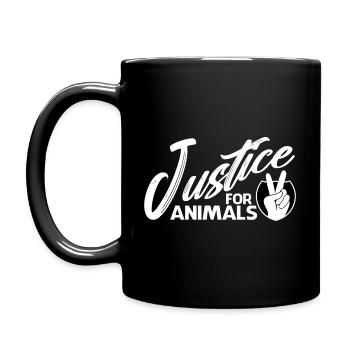 Marchandise Justice pour les animaux - Mug uni - noir - Gauche