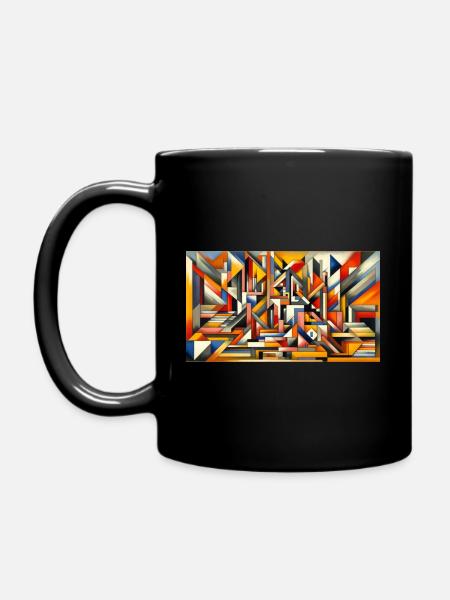 « La convergence mystique : un kaléidoscope de - Mug uni - noir