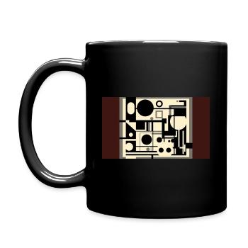 "Entfesselter Suprematismus: Dynamische Formen erforschen - Tasse einfarbig - Schwarz - Links