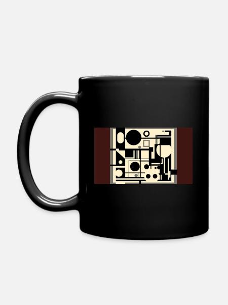 "Entfesselter Suprematismus: Dynamische Formen erforschen - Tasse einfarbig - Schwarz