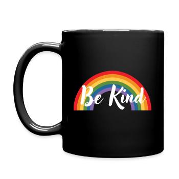 Soyez gentil arc-en-ciel - Mug uni - noir - Gauche