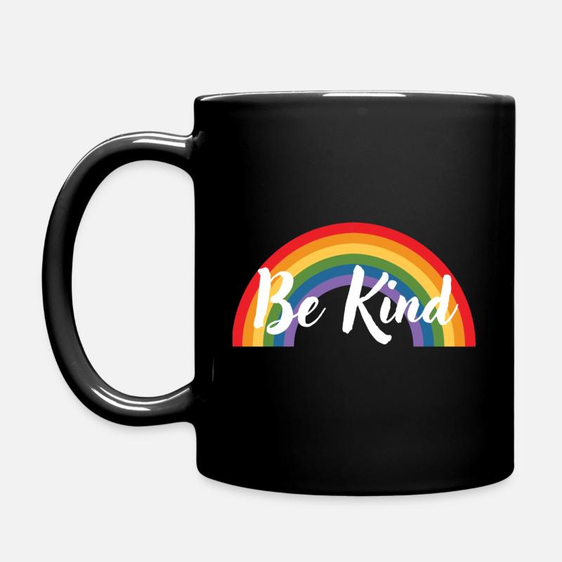Be Kind Rainbow - Tasse einfarbig - Schwarz