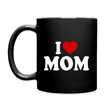 I love mom - Full Colour Mug - black - Left